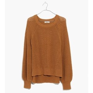Madewell Balloon-Sleeve Sweater, Egyptian Gold